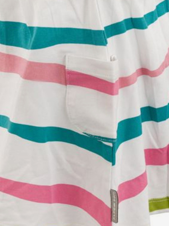 ALPINE PRO Biela dievčenská pruhovaná sukňa ALPINE PRO Owelo