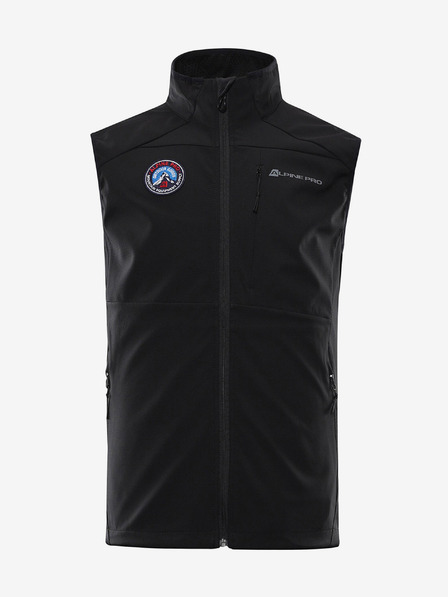 ALPINE PRO Čierna pánska softshellová vesta ALPINE PRO WERS