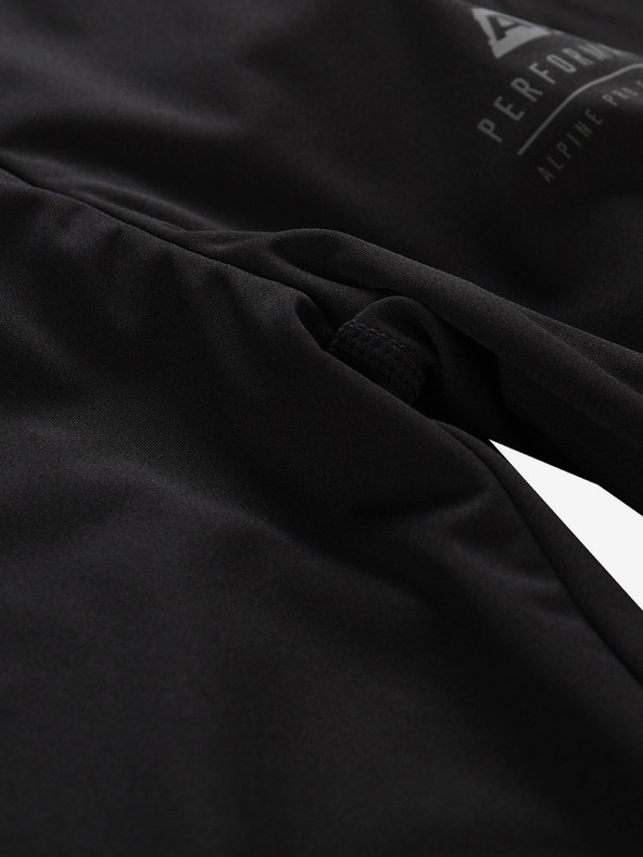 ALPINE PRO Čierne detské softshellové nohavice ALPINE PRO Abaro