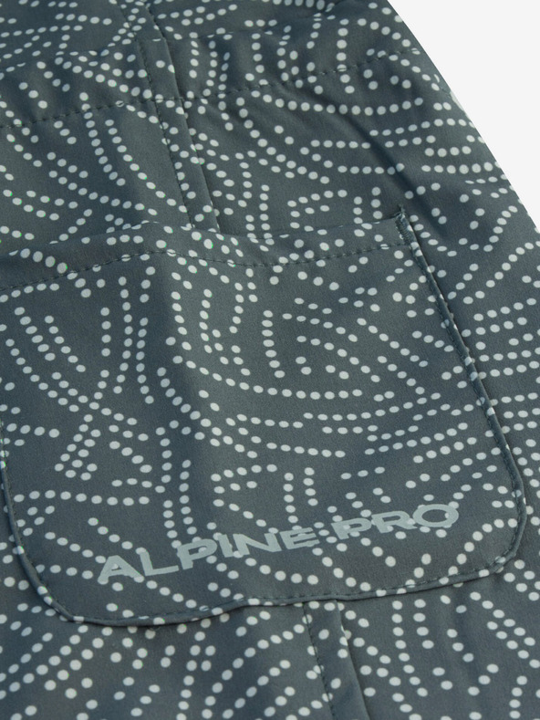ALPINE PRO Šedé dámske vzorované šaty ALPINE PRO Cyphera