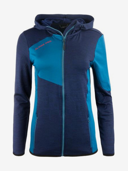 ALPINE PRO Modrá dámska športová mikina ALPINE PRO Johera