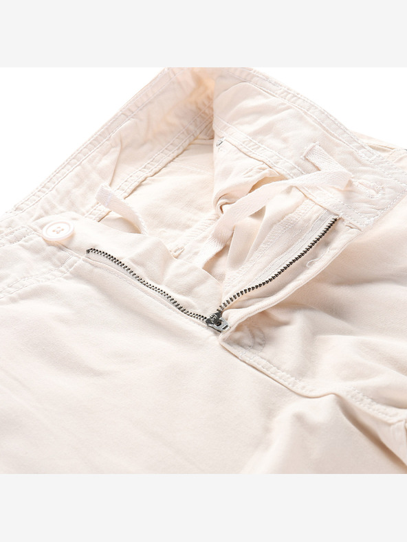 NAX Béžové dámske široké cargo nohavice NAX Serda