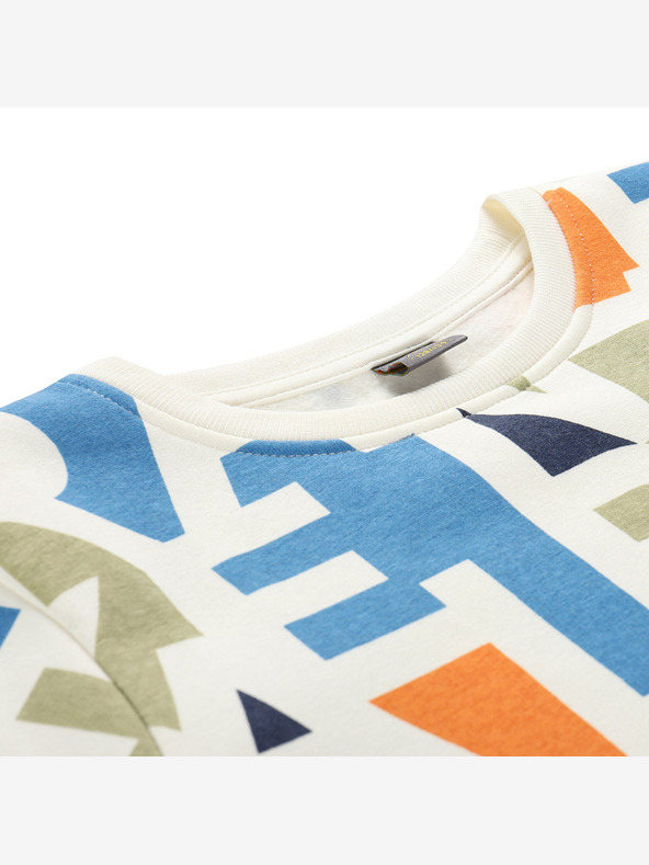 NAX Béžová detská vzorovaná mikina NAX Dermo