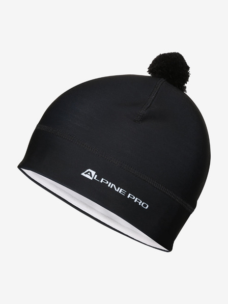 ALPINE PRO Funkčná čiapka s bambulou ALPINE PRO ABERE čierna