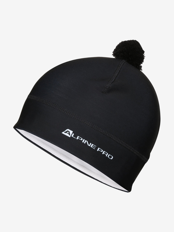 ALPINE PRO Funkčná čiapka s bambulou ALPINE PRO ABERE čierna