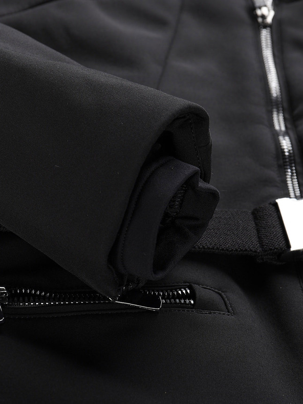 ALPINE PRO Dámska softshellová lyžiarska bunda s membránou ALPINE PRO DOWELA čierna