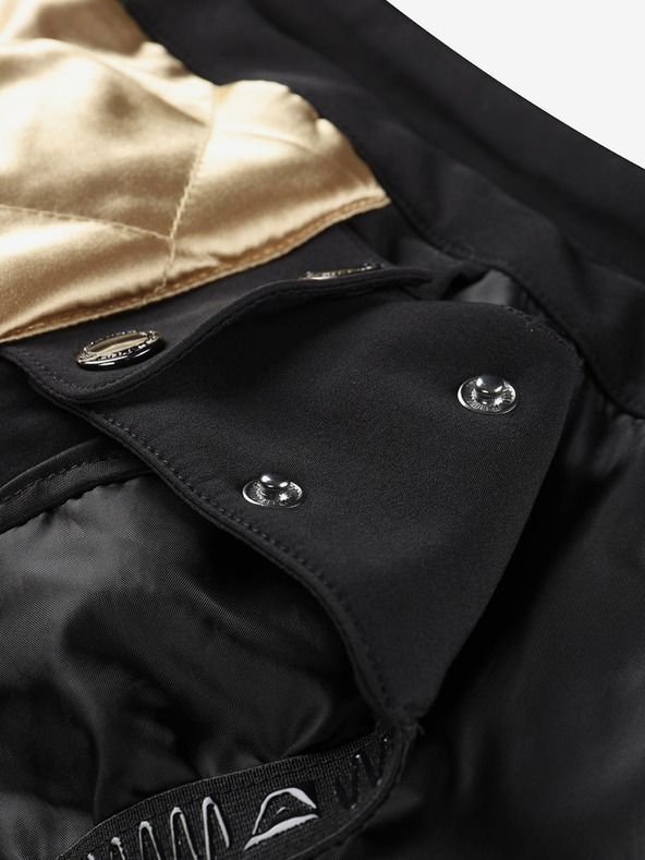 ALPINE PRO Dámska softshellová lyžiarska bunda s membránou ALPINE PRO DOWELA čierna