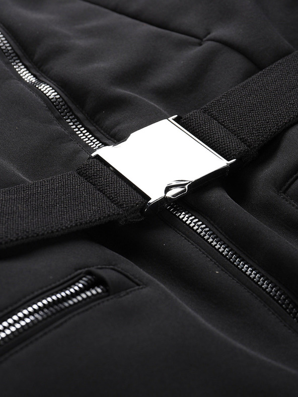 ALPINE PRO Dámska softshellová lyžiarska bunda s membránou ALPINE PRO DOWELA čierna