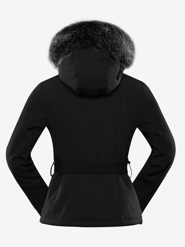 ALPINE PRO Dámska softshellová lyžiarska bunda s membránou ALPINE PRO DOWELA čierna
