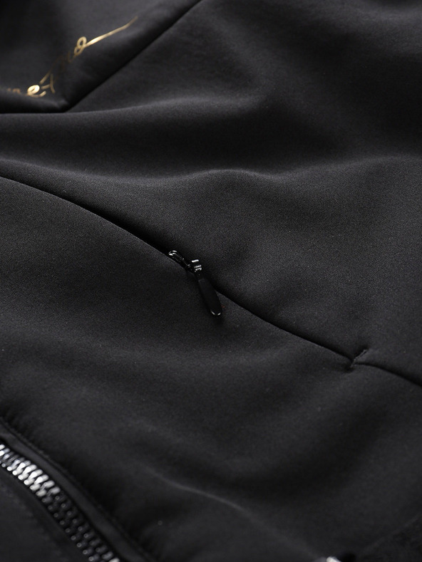 ALPINE PRO Dámska softshellová lyžiarska bunda s membránou ALPINE PRO DOWELA čierna