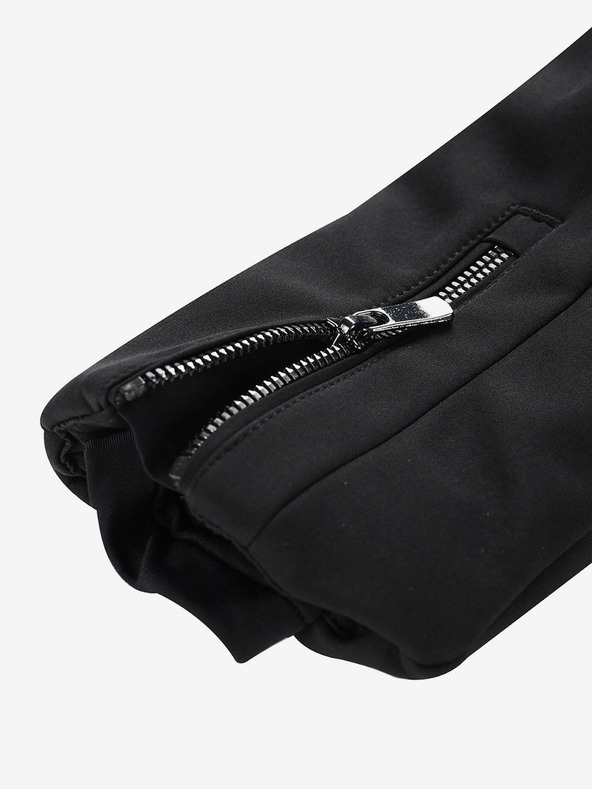 ALPINE PRO Dámska softshellová lyžiarska bunda s membránou ALPINE PRO DOWELA čierna