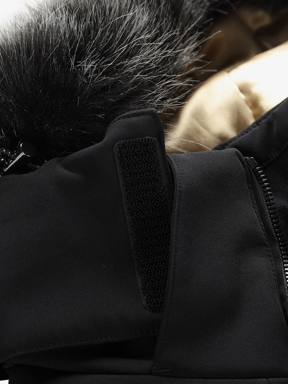 ALPINE PRO Dámska softshellová lyžiarska bunda s membránou ALPINE PRO DOWELA čierna