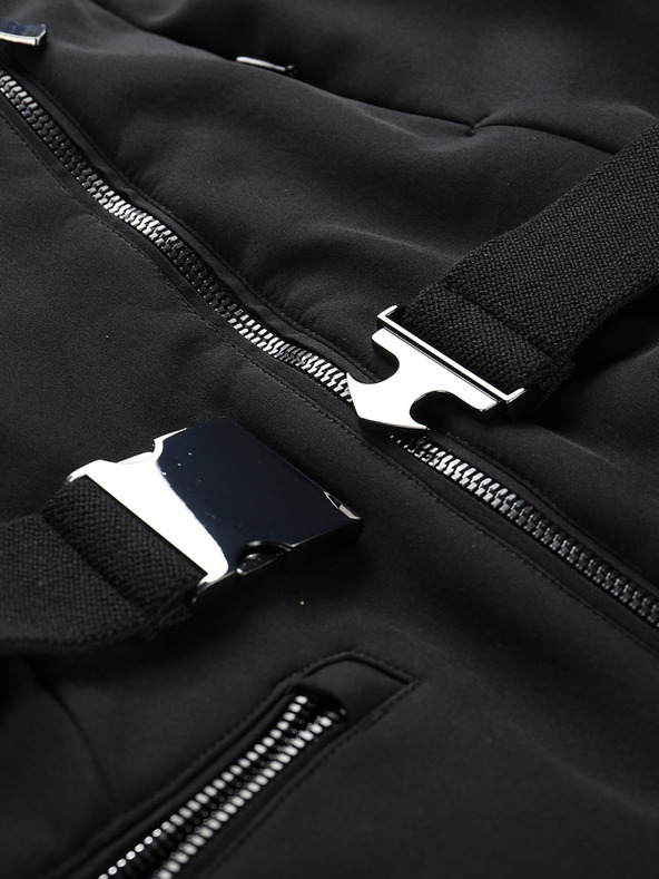 ALPINE PRO Dámska softshellová lyžiarska bunda s membránou ALPINE PRO DOWELA čierna