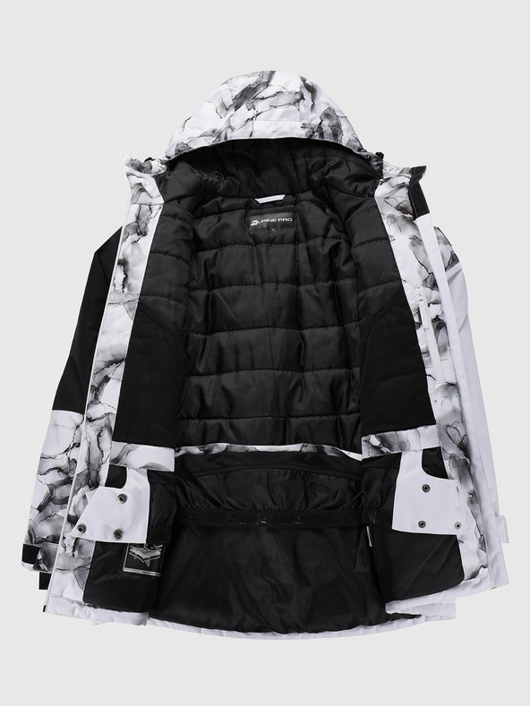 ALPINE PRO Dámska lyžiarska bunda s ptx membránou ALPINE PRO UZERA biela pb