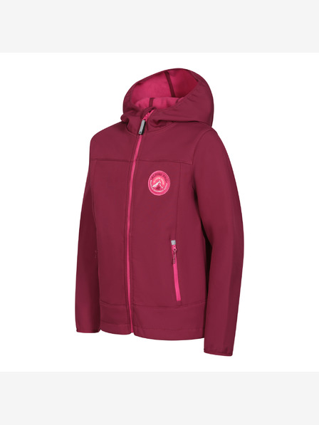 ALPINE PRO Detská softshellová bunda s membránou ALPINE PRO OMANO anemone variant