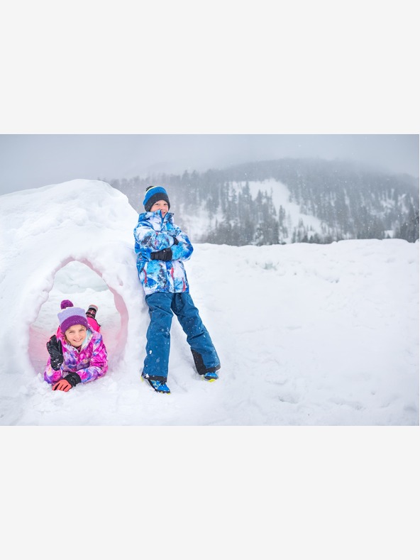 ALPINE PRO Detská lyžiarska bunda s ptx snehovou membránou ALPINE PRO KIWERO blue aster variant pb