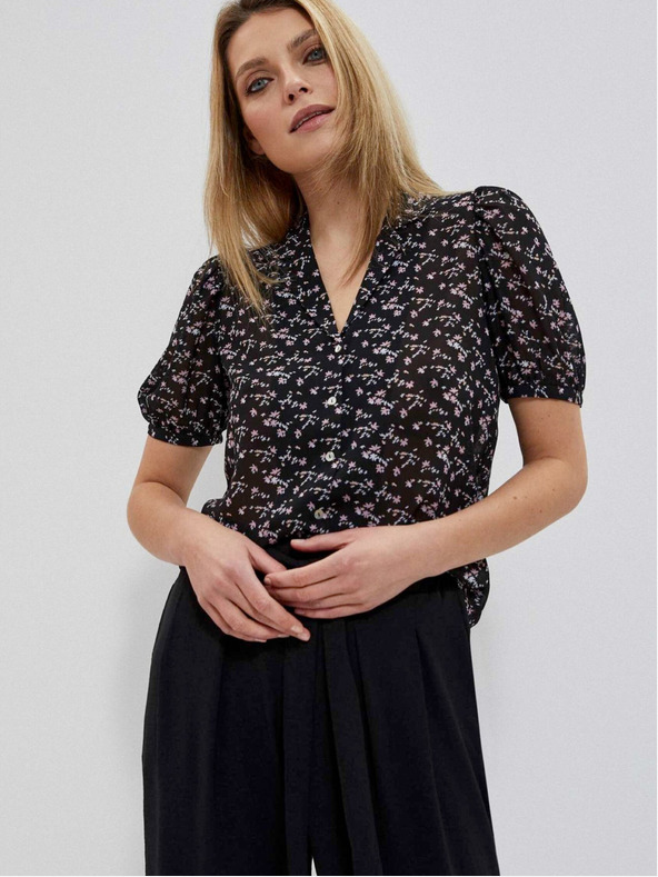 Moodo Viskózová blúzka s lemom Moodo