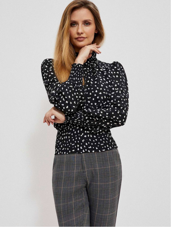 Moodo Čierne dámske pletené šaty Moodo