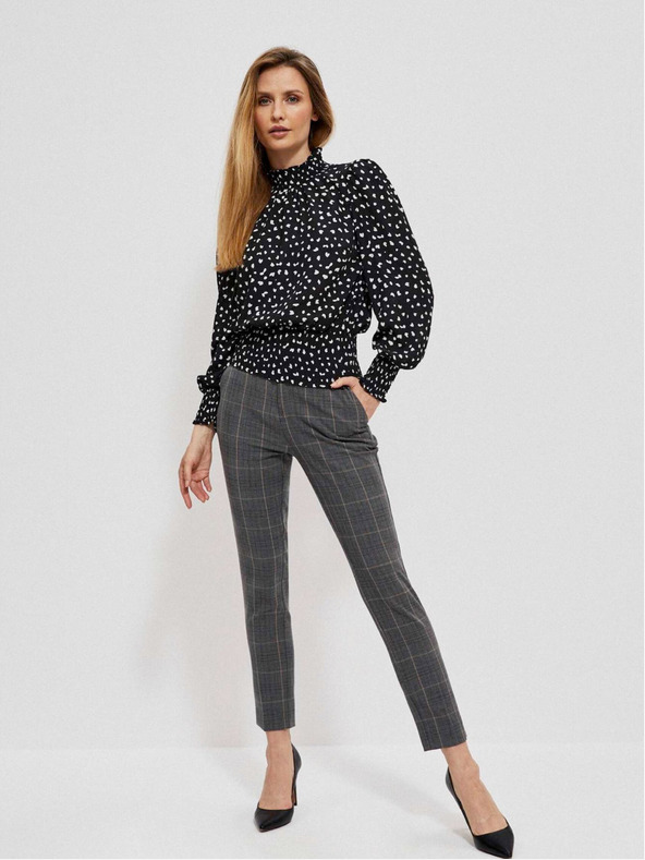 Moodo Čierne dámske pletené šaty Moodo