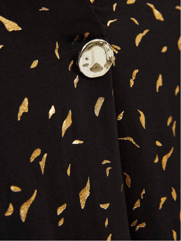 Moodo Čierna dámska blúzka s potlačou Moodo