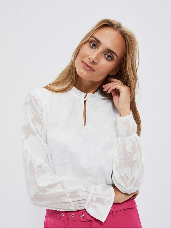 Moodo Biela dámska blúzka Moodo