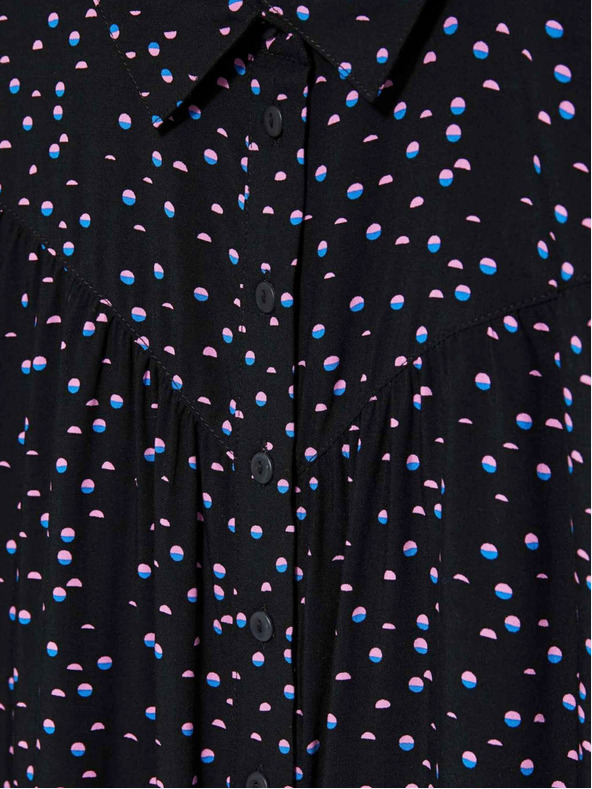 Moodo Čierna dámska vzorovaná blúzka Moodo