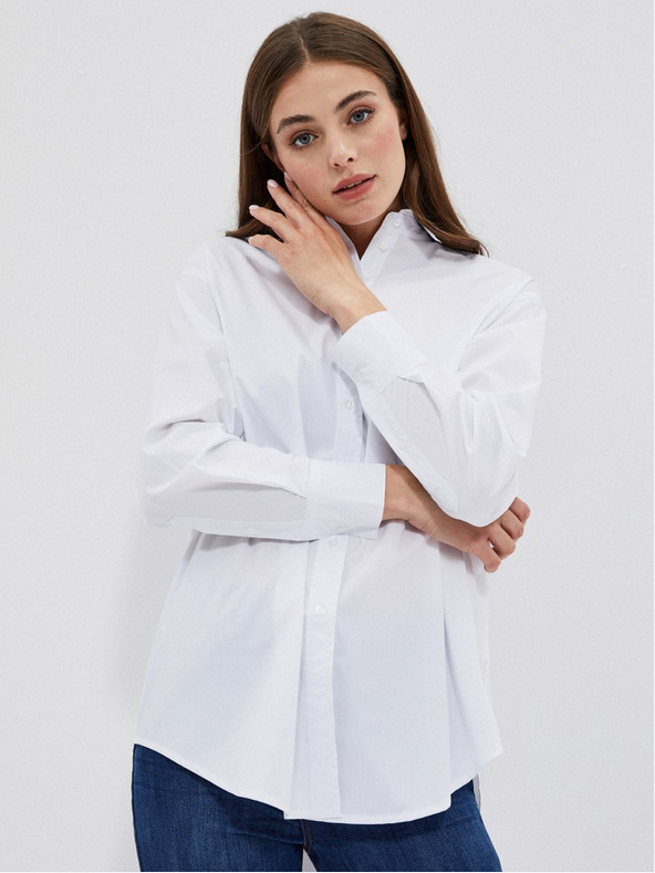 Moodo Biela dámska košeľa Moodo
