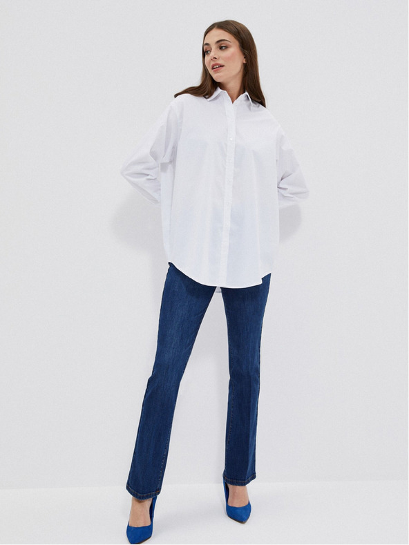 Moodo Biela dámska košeľa Moodo