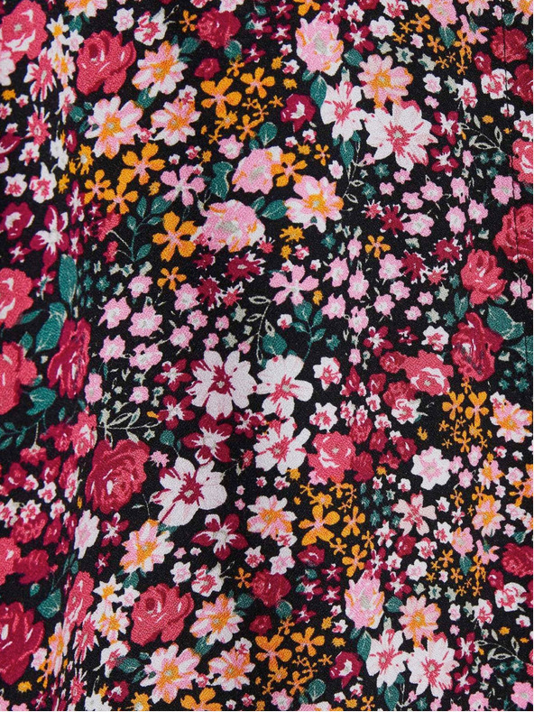 Moodo Ružovo-čierna dámska vzorovaná košeľa Moodo