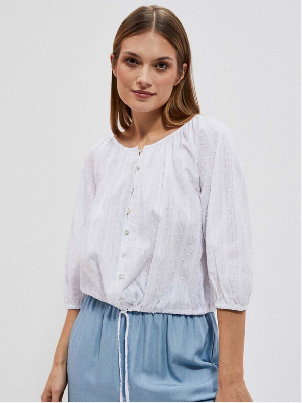 Moodo Biela dámska blúzka Moodo