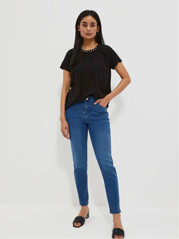 Moodo Čierna dámska blúzka Moodo