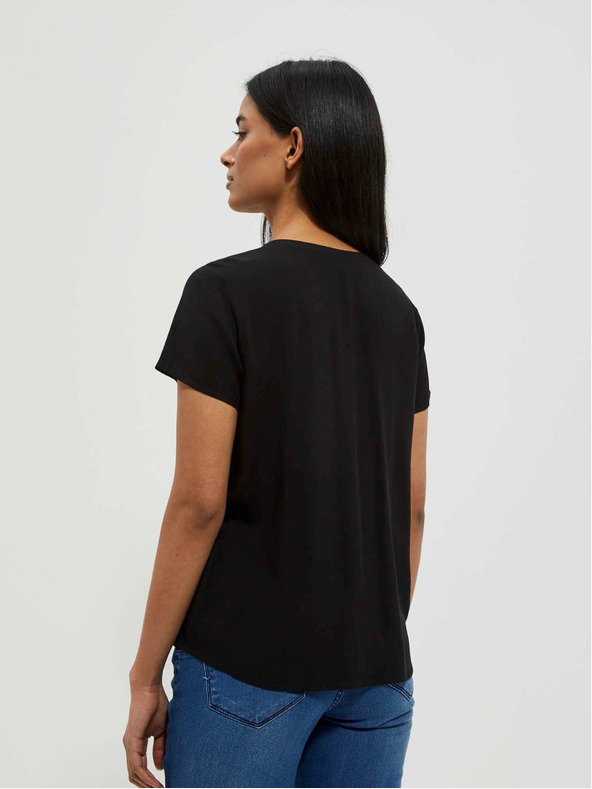 Moodo Čierna dámska blúzka Moodo