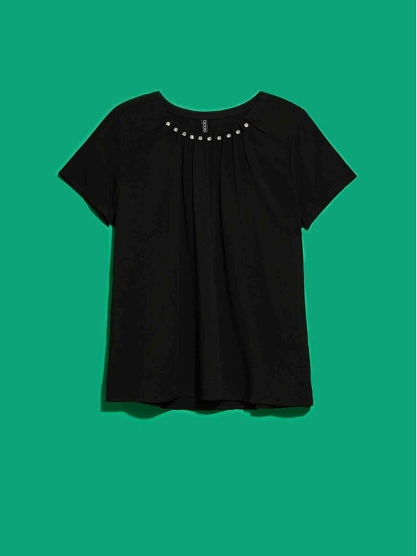 Moodo Čierna dámska blúzka Moodo