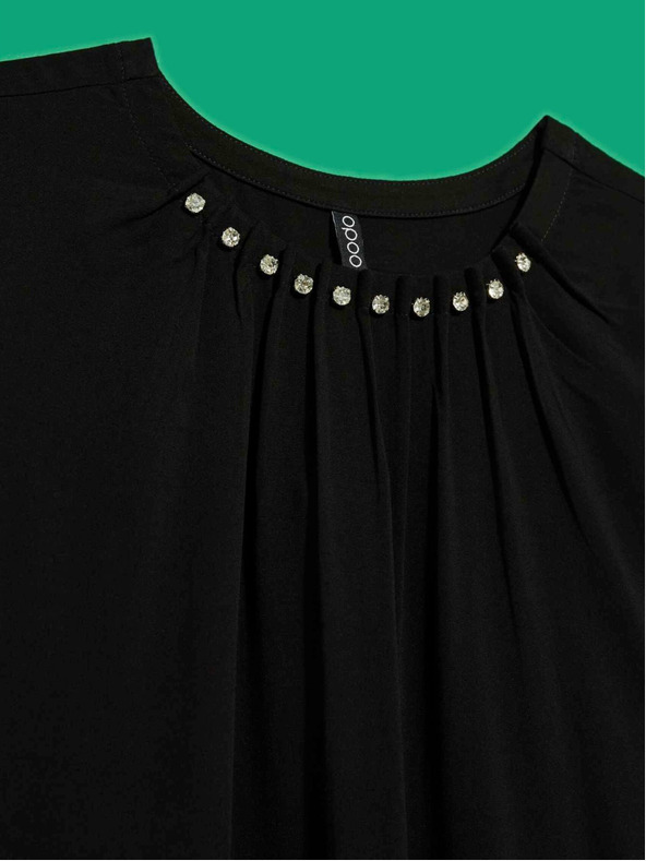 Moodo Čierna dámska blúzka Moodo