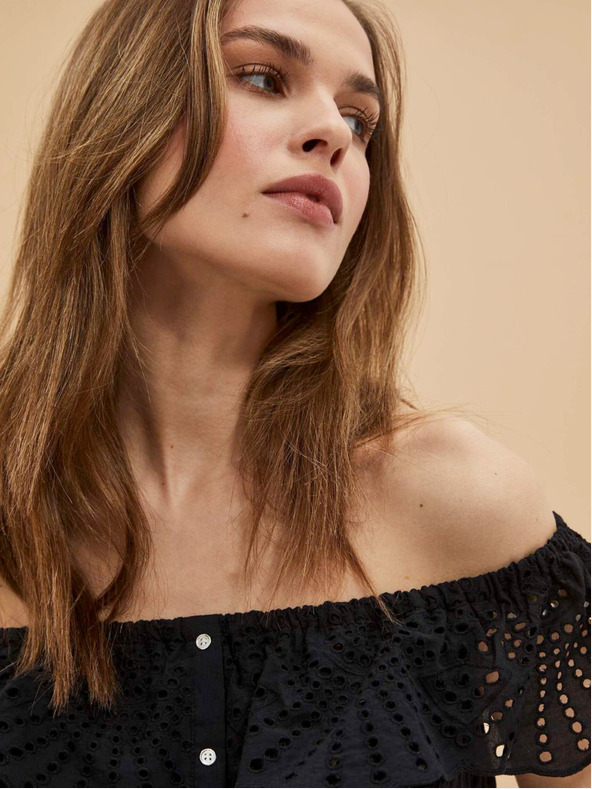 Moodo Čierny dámsky top Moodo