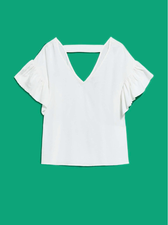 Moodo Biela dámska blúzka Moodo