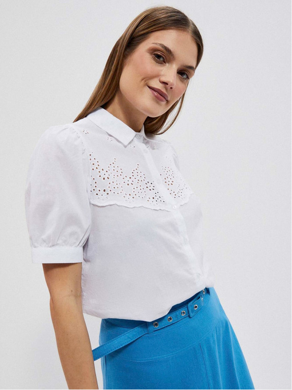 Moodo Biela dámska blúzka Moodo