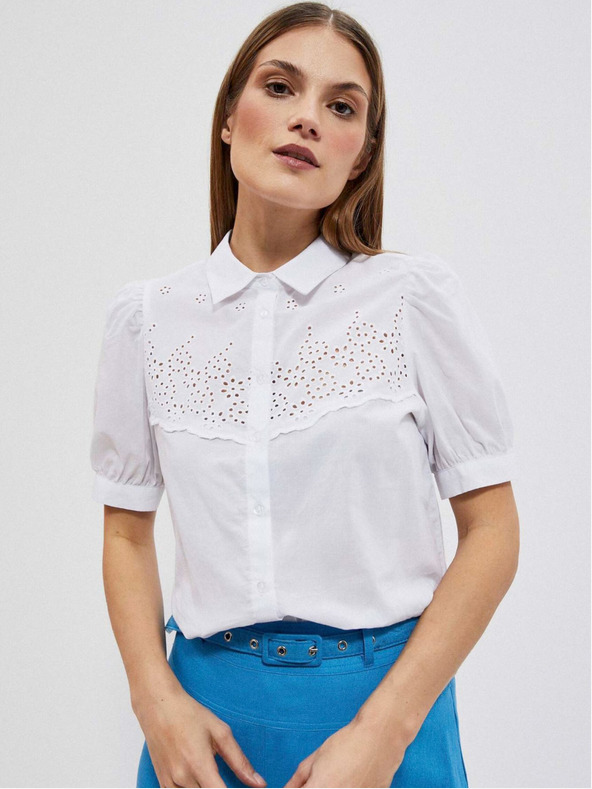 Moodo Biela dámska blúzka Moodo