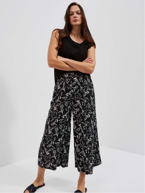 Moodo Čierne dámske dlhé tričko Moodo