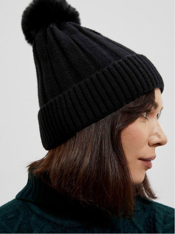 Moodo Čierna dámska čiapka Moodo