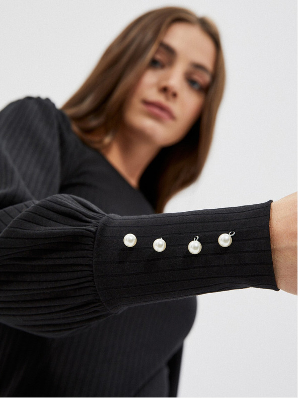 Moodo Čierna dámska blúzka Moodo