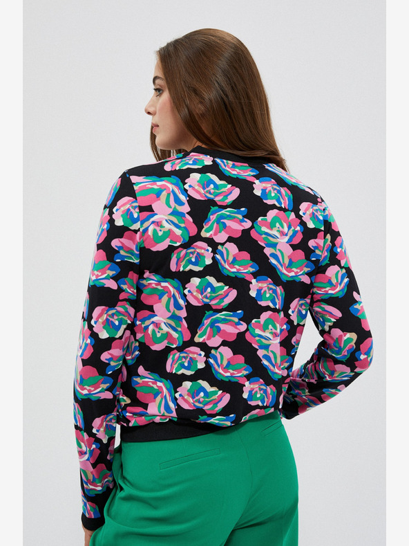 Moodo Čierna dámska mikina s potlačou Moodo