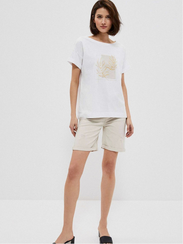 Moodo Béžové dámske šortky Moodo