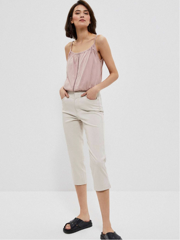 Moodo Moodo Béžové dámske nohavice