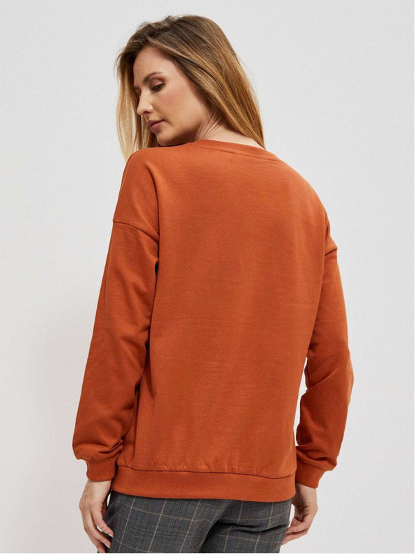 Moodo Oranžová dámska mikina Moodo