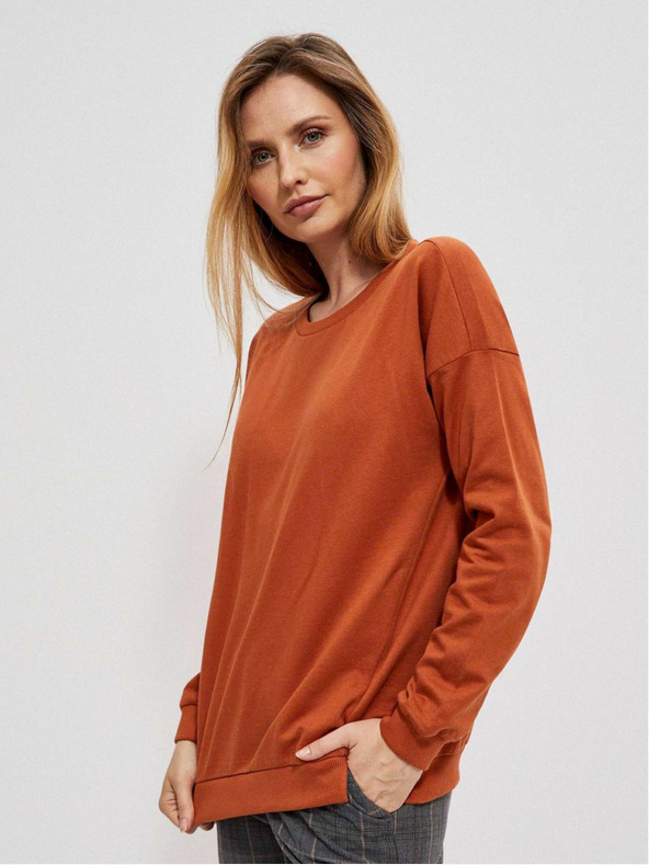 Moodo Oranžová dámska mikina Moodo