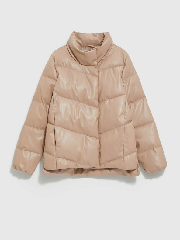 Moodo Béžová dámska prešívaná bunda Moodo