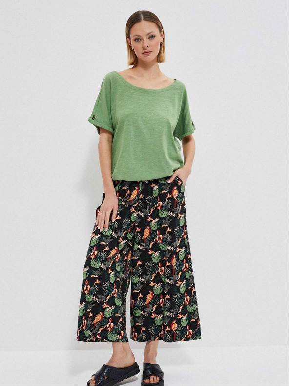 Moodo Zelená dámska chino košeľa Moodo