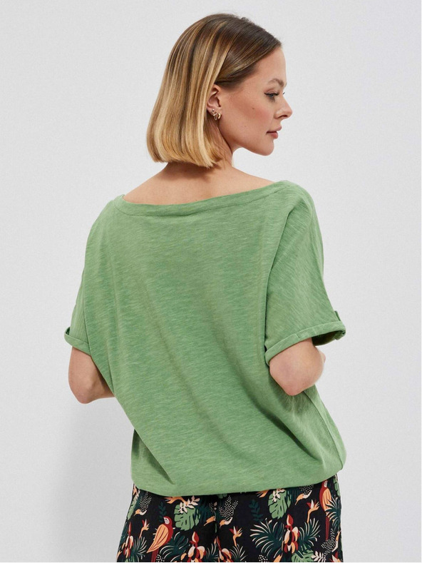 Moodo Zelená dámska chino košeľa Moodo