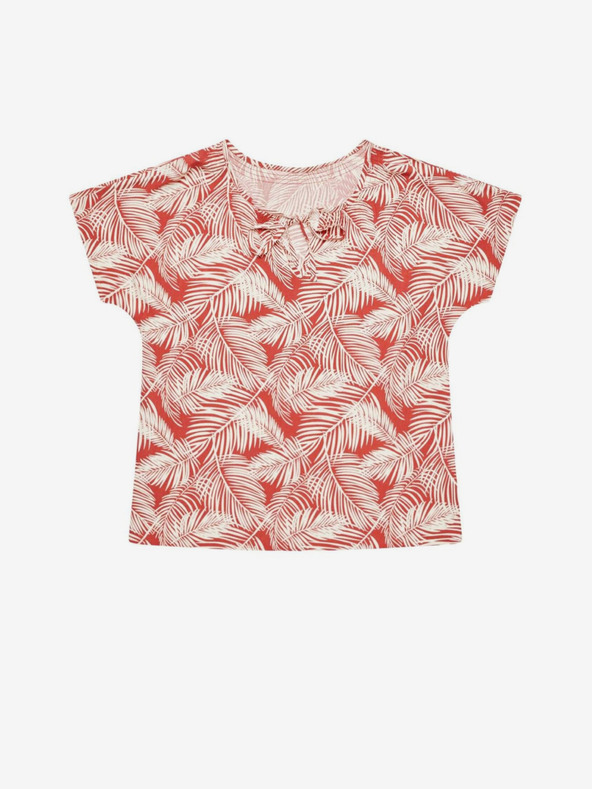 Moodo Bielo-červená dámska vzorovaná blúzka Moodo